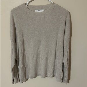 MNG home Light Gray Knit Pullover size M